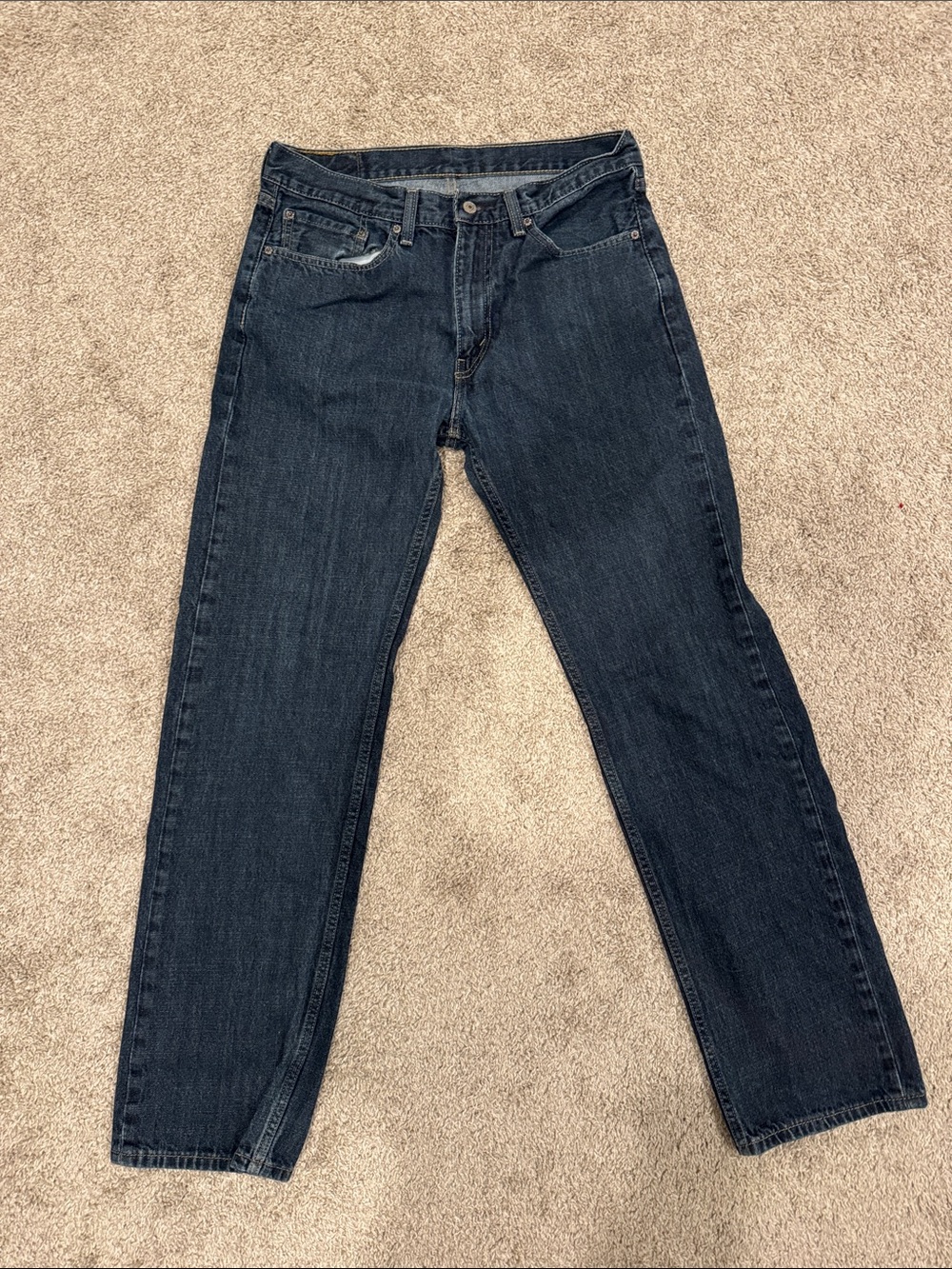 Straight-Leg Men's Levi Jeans in Dark Blue